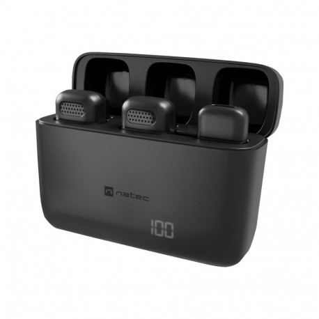 Natec | Hopper Lavier Mobile Microphone USB-C, 2 pcs | Black | Noise reduction