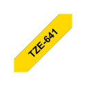Brother | TZe-641 Laminated Tape | Black On Yellow | TZe | 8 m | 1.8 cm