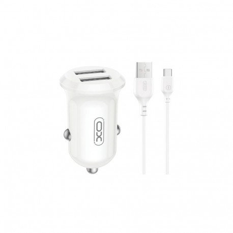 XO CC67 Car charger 2xUSB 12W + Type C cable