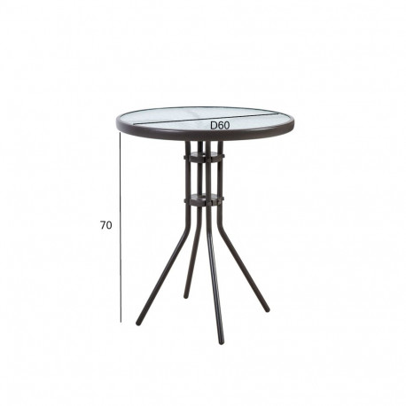 Table DUBLIN D60xH70cm, dark brown