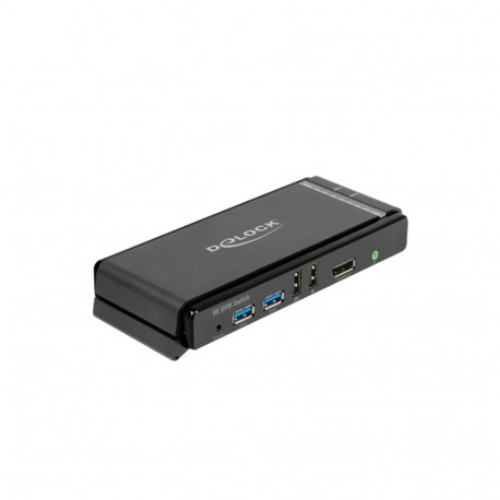 DeLOCK DisplayPort 1.4 KVM Switch, 8K 60Hz, USB 3.2 Gen 1, Audio, KVM Switch (grey/black)