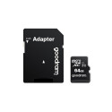 Goodram Microcard 64 GB micro SD XC UHS-I class 10 memory card, SD adapter (M1AA-0640R12)