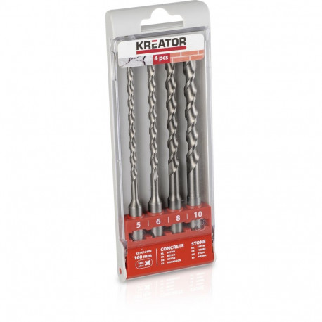 Drill SDS set for concrete 5, 6, 8, 10x160mm 4pcs. Creator