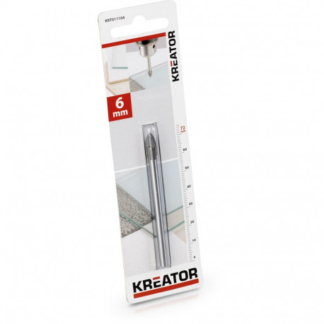 Kreator KRT011104 tile and glass drill bit, 6x72mm, 5mm shank