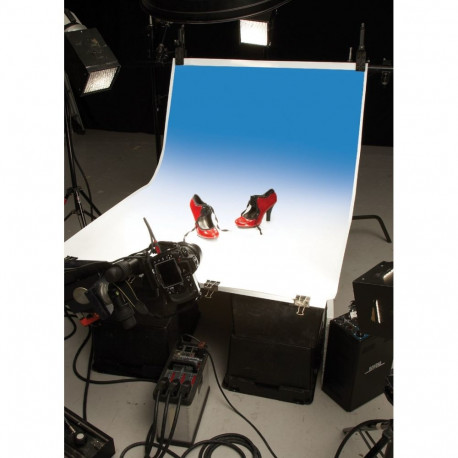 Background - Colorama Gradient Backdrop 110 x 170 cm Blue/White