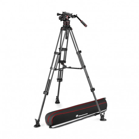 Camera Tripod - Manfrotto Twin Carbon 612 Fluid Head Tripod