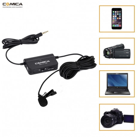 Microphone - Comica SIG.LAV V05 Lavalier Mic 3.5mm TRRS Connector