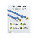 Goobay RJ45 patch-kaabel CAT 6A S/FTP (PiMF), 500 MHz, CAT 7 toorkaabliga, sinine 10 m