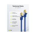 Goobay RJ45 patch-kaabel CAT 6A S/FTP (PiMF), 500 MHz, CAT 7 toorkaabliga, sinine 10 m