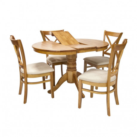 Dining set MIX & MATCH round table and 4 chairs