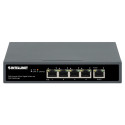 Intellinet 5-Port Gigabit Switch with PoE Passthrough, One IEEE 802.3bt (PoE++ / 4PPoE) PD PoE Port 