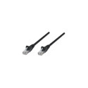 Intellinet Network Patch Cable, Cat6, 15m, Black, CCA, U/UTP, PVC, RJ45, Gold Plated Contacts, Snagl