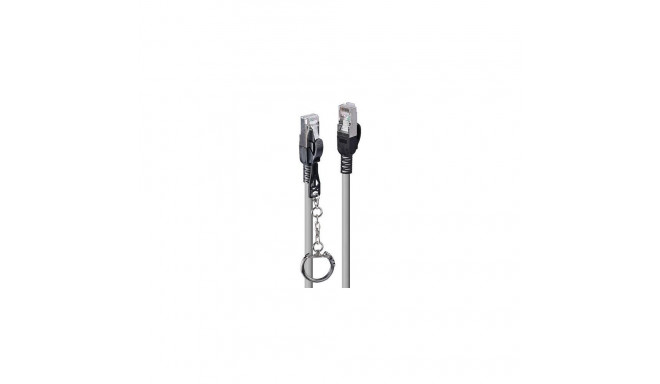 Lindy 15m Cat.6A S/FTP Locking Network Cable, Grey