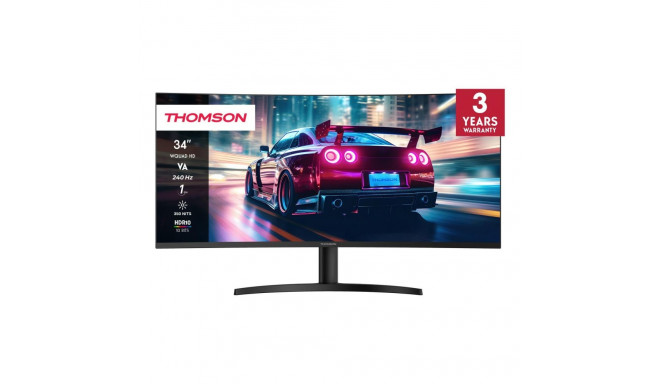LCD Monitor|THOMSON|34 "|3440 x 1440 pixels|UltraWide Quad HD|LCD|Curved|M34QG7Y14C