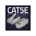 Network Connector - Qoltec 54554 RJ45 CAT5e FTP Gold-plated Contacts 100 pcs