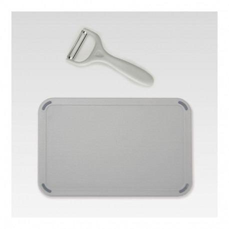 Kitchen Knife Set - Maestro MR-1413 Stainless Steel with Cutting Board and Peeler Grey