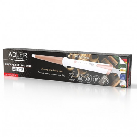 Hair Curler - Adler AD 2119 Ceramic 5 Temp Settings Auto Power-Off 1.8m Cord