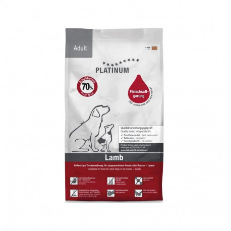 Dog Food - PLATINUM Adult Lamb Semi-Moist 24% Protein 12.5% Fat 5kg