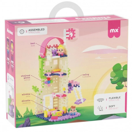 Construction Set - Marioinex Mini Waffle Princess Fantasy Tower 148 Pieces Multicolored