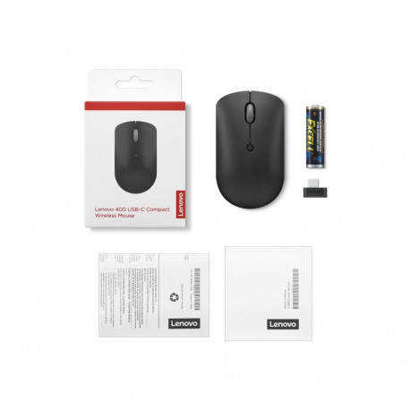 Computer Mouse - Lenovo 400 Wireless Optical 2400 DPI Black