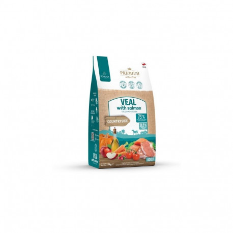 Dog Food - POKUSA Premium Selection Veal Salmon Adult Dry 3kg