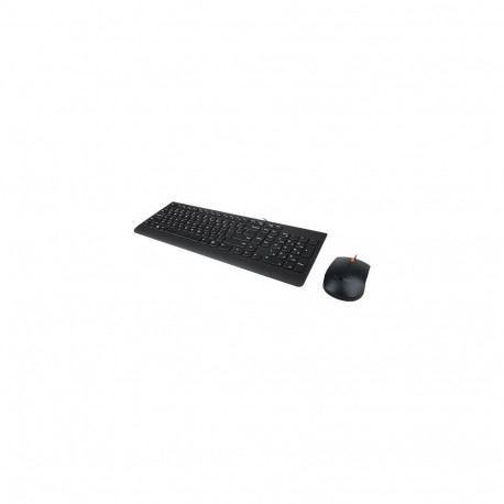 Keyboard and Mouse - Lenovo 300 Wired USB QWERTY Set 1600 DPI Black