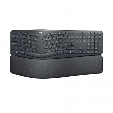 Keyboard - Logitech ERGO K860 Wireless Ergonomic Keyboard with Wrist Rest Black