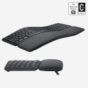 Keyboard - Logitech ERGO K860 Wireless Ergonomic Keyboard with Wrist Rest Black
