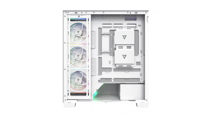 Computer Case - MODECOM VOLCANO STELLAR PLUS ARGB MIDI Tower Tempered Glass White