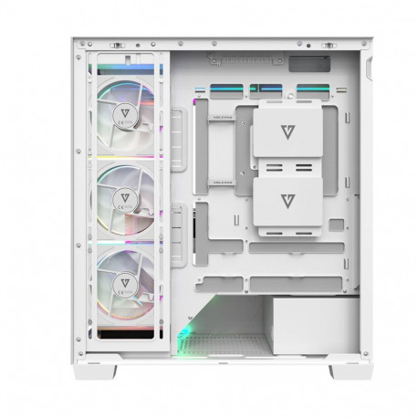 Computer Case - MODECOM VOLCANO STELLAR PLUS ARGB MIDI Tower ATX Micro-ITX White