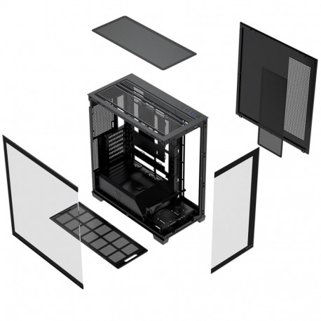 Computer Case - MODECOM VOLCANO STELLAR PLUS ATX Midi Tower Tempered Glass Black