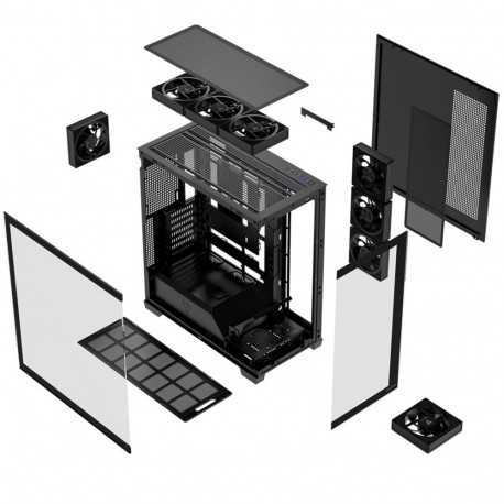 Computer Case - MODECOM VOLCANO STELLAR PLUS ARGB MIDI Tower ATX Black