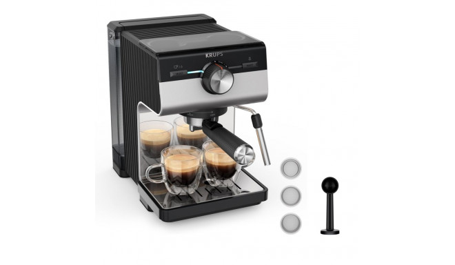 Coffee Maker - Krups Authentic+ XP384E10 Semi-Automatic Espresso Machine 2L