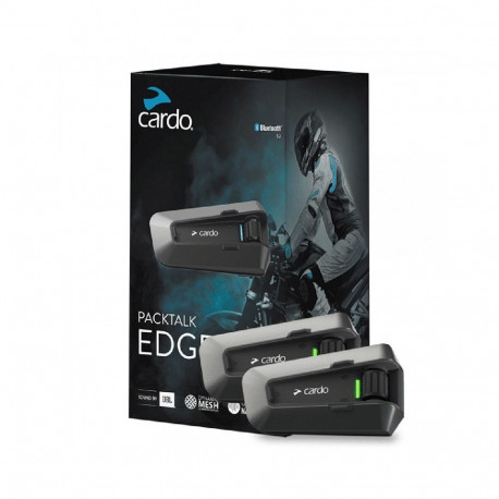 Motorcycle Intercom - Cardo PT200101 Bluetooth 5.2 1600m 13h Black