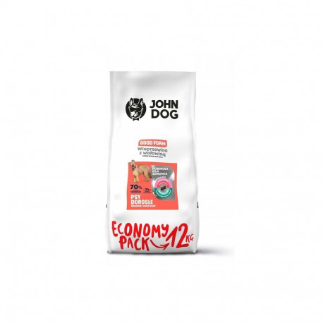Dog Food - JOHN DOG Good Form Adult Pork with Beef 12 kg