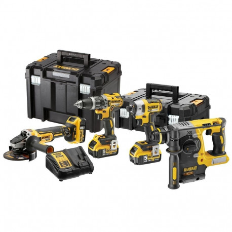 Power Tool Kit - DeWalt DCK422P3T 18V Combo with Drill, Impact Driver, Grinder, Hammer