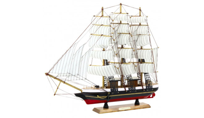 Model kollektsionääride dekoratiivne valge kolmemastiline purjelaev 53x45cm
