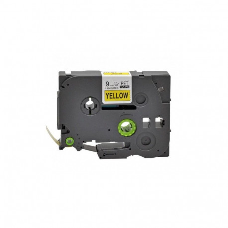 Kleepkirjalint/markeerimislint BROTHER TZE-621 9mm must/kollasel analoog