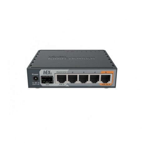 MikroTik hEX S RB760iG Gigabit Ethernet Router (1xSFP 1xWAN 4xLAN)