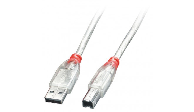 LINDY CABLE USB2 A-B 2M/TRANSPARENT 41753