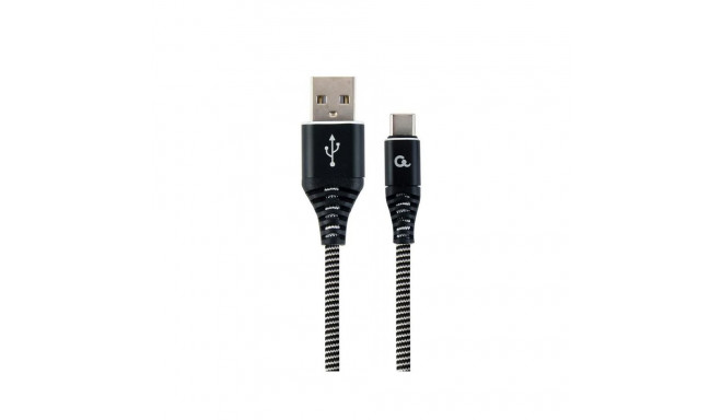 Gembird CABLE USB-C 1M BLACK/WHITE/CC-USB2B-AMCM-1M-BW