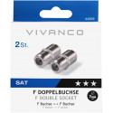 Vivanco cable connector F double socket 2pcs