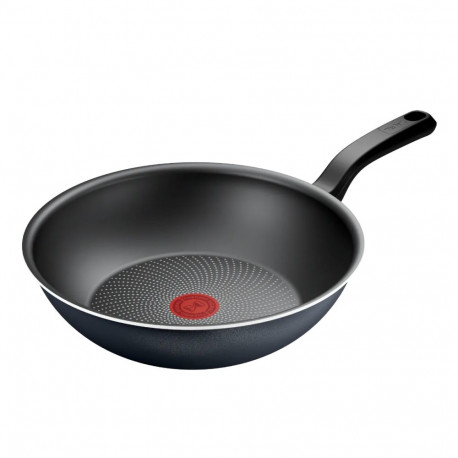 TEFAL Pan | H0561942 | Wok | Diameter 28 cm | Suitable for induction hob | Fixed handle | Black
