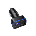 Car charger Hoco with LCD 2xUSB A + 1xUSB C PD QC3.0 42W Z63A black