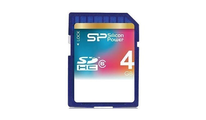 Silicon Power memory card SDHC 4GB Class 6