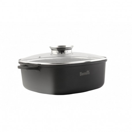 Low pot with cover 28 cm Tivano