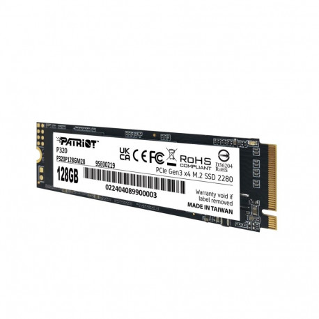 M.2 SSD Patriot Memory P320 128GB PCIe NVMe 1600MB/s Read 1000MB/s Write