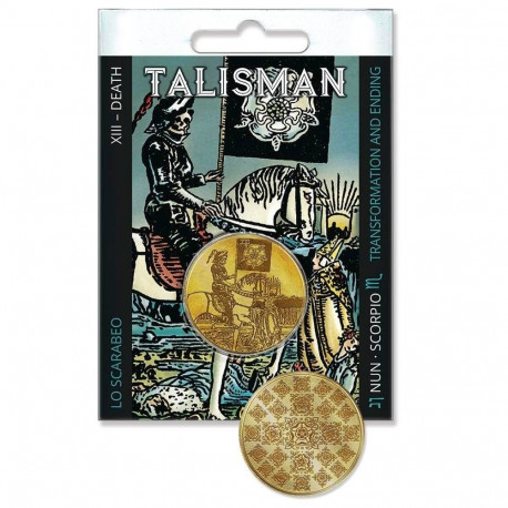 Talisman - Lo Scarabeo Death 31x2.25mm Nordic Gold Alloy
