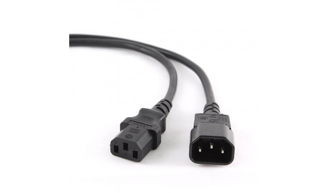 Power Cable - GEMBIRD PC-189 C14 Coupler 270mm Black