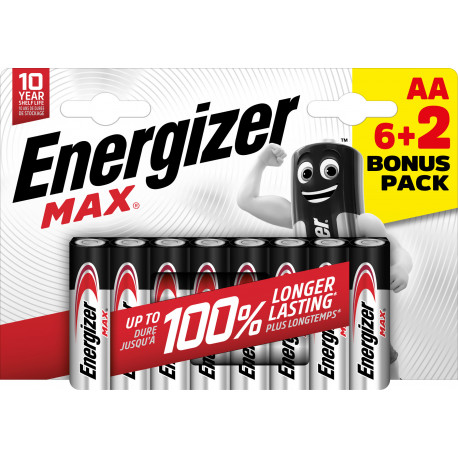 Energizer patarei Max Alkaline AA CHP8 6+2